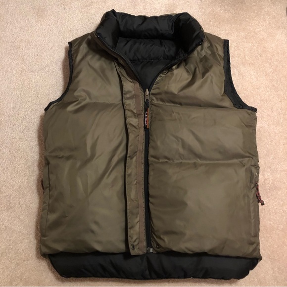 NWOT - L.L.Bean Reversible Goose Down Vest - Picture 2 of 3